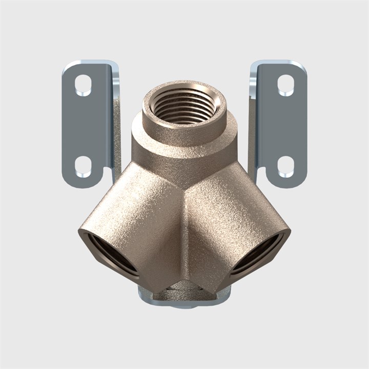 90662 - 2 Way Manifolds - 1/2" Inlets to 1/2" & 3/4" Outlets