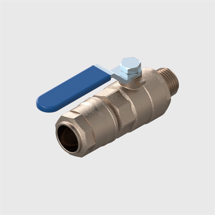 90720 - Male Tube Ball Valves - Available in sizes 20mm & 25mm