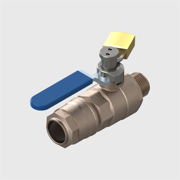 90725 - Male Tube Lockable Ball Valves - Available in sizes 20mm & 25mm
