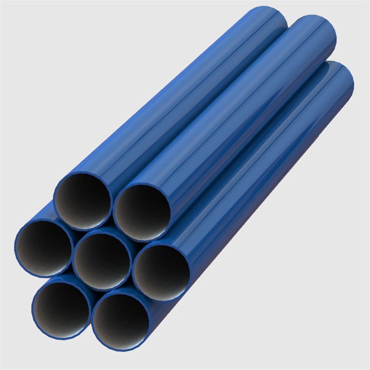 Air - Aluminium Tubes, Blue Colour (RAL5010) - 4 & 6 Metre - Sold in Various Pack Sizes 