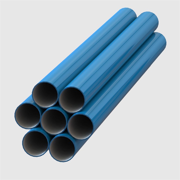 Air - Aluminium Tubes, Light Blue Colour (RAL5012) - 4 & 6 Metre - Sold in Various Pack Sizes